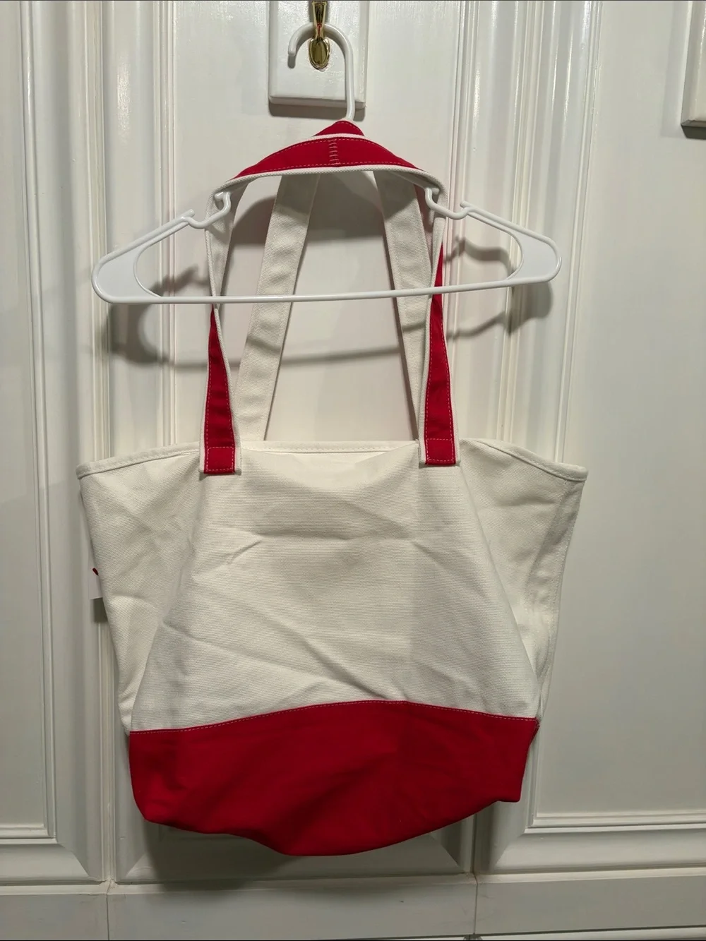 Unwell Canvas Tote Bag in White and Red